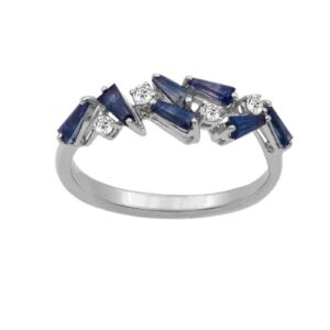 Diamond Ring with Precious Gems