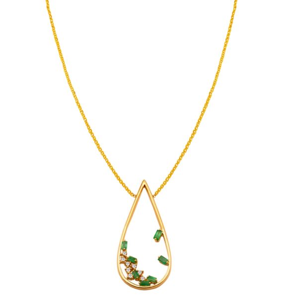 Diamond Necklace with Precious Stones