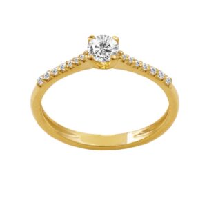 GOLD SOLITAIRE RING